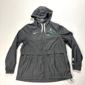 Michigan State Nike Womens 2Hit Anthracite Windrunner Performance Jacket Black S